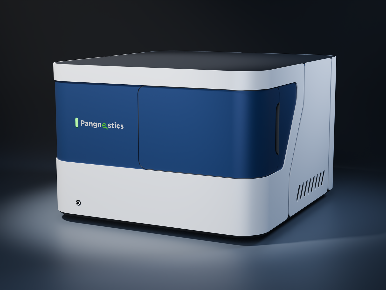 Pangnostics PanView digital flow cytometer, shown in a front three-quarter studio rendering.